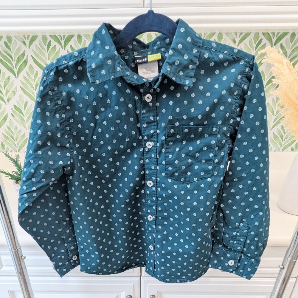 Green Mick Mack Ltd. Long Sleeve Dress Shirt 6